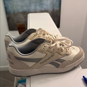 Reebok Ladies Beige and Light Gray Sneakers